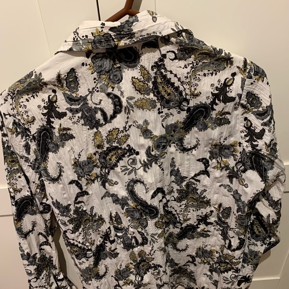 Crinkled Texture Paisley Blouse 1X NWOT, Never Worn - Picture 4 of 4